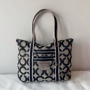 Coach Poppy Op Art Glam Tote Bag